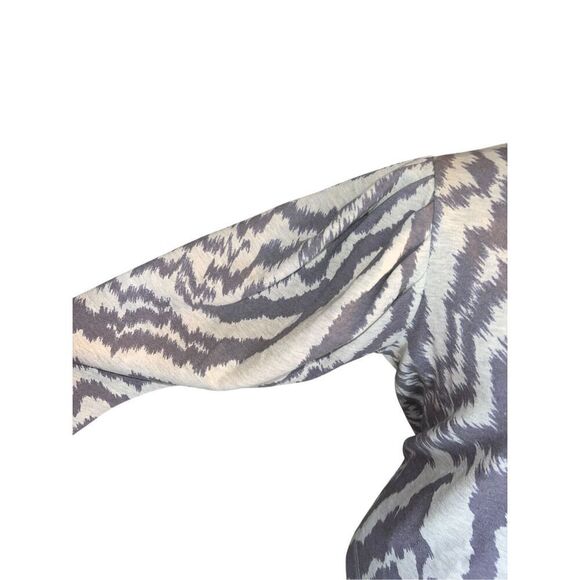 Ted Baker Small (2-4) Satrice Zebra Stripe Cotton Blend Top gray sweater cozy - Picture 4 of 9